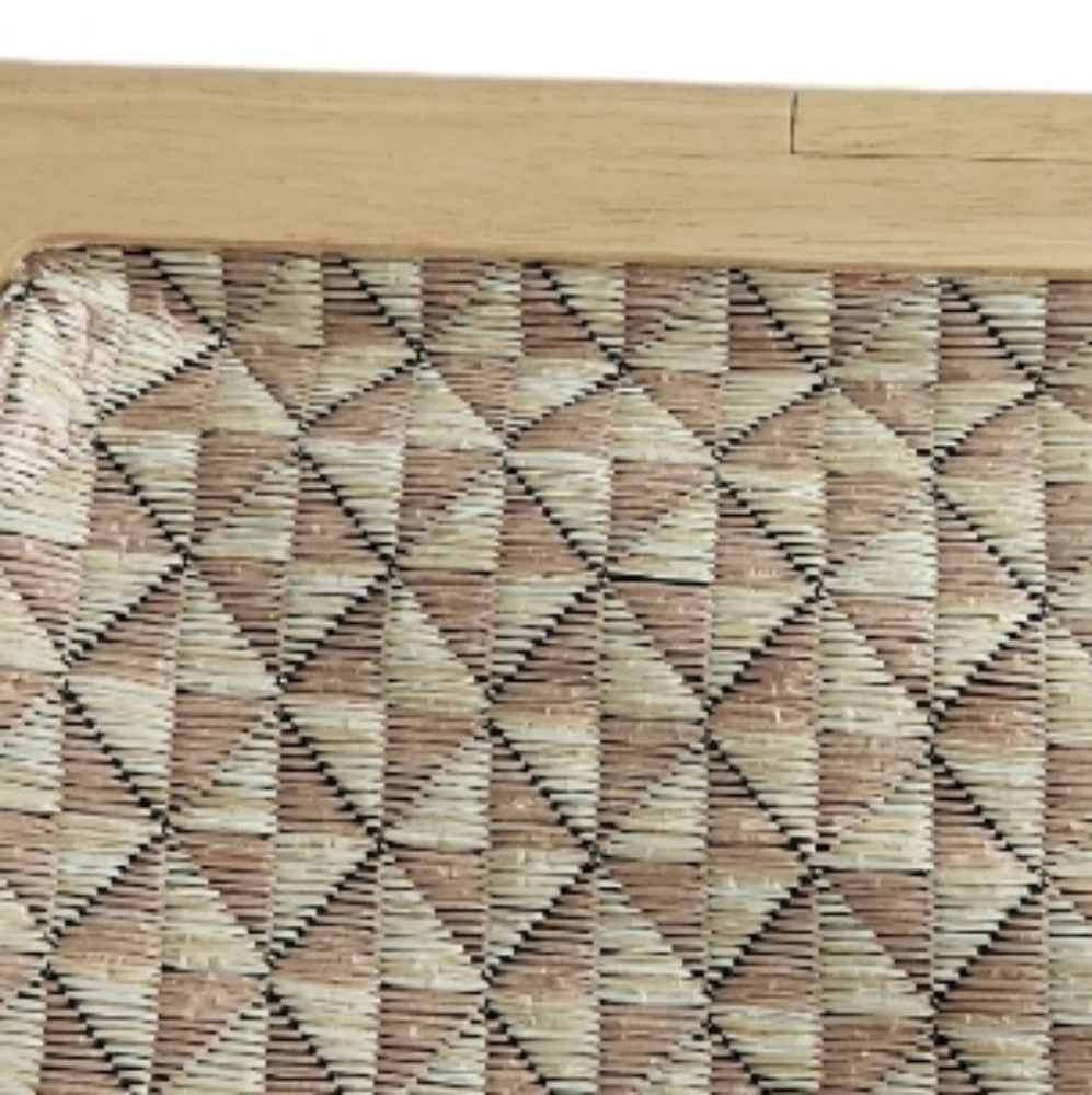 NWT Mango MNG Straw Wooden Clutch/ Wristlet Bag - Picture 8 of 9